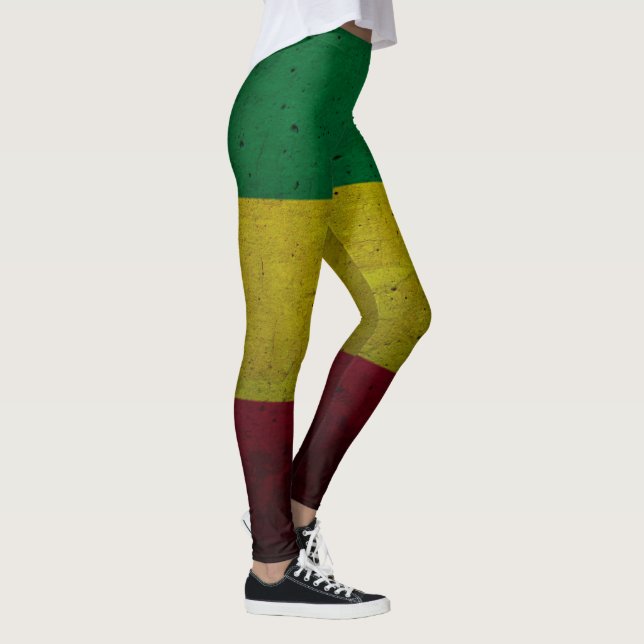 Rastafara Power - Rasta Yoga - Reggae Leggins Leggings (Höger)