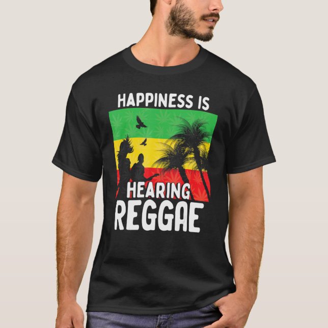 Rastafari Caribbean Rasta Reggae Music Kärlek Jama T Shirt (Framsida)