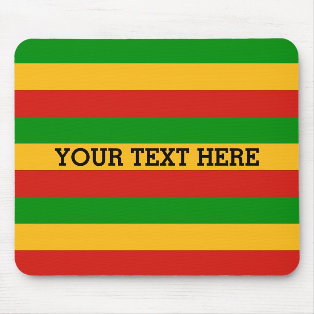 RASTAFARI FÄRG + din text Musmatta (Framsidan)