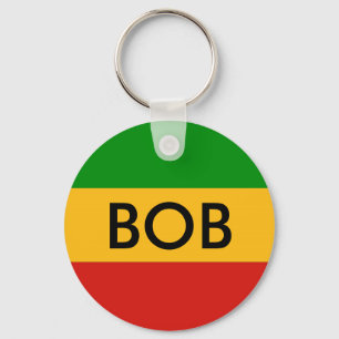 RASTAFARI FÄRG + ditt namn och dina idéer Nyckelring