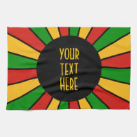 RASTAFARI FLAGGA BUTTON RAYS + ditt tecken eller m