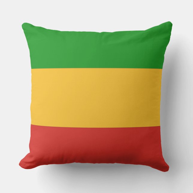 RASTAFARI FLAGGA FÄRG rand + era idéer Utomhuskudde (Framsida)