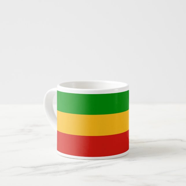 RASTAFARI FLAGGA FÄRGER + era idéer Espressomugg (Framsida vänster)