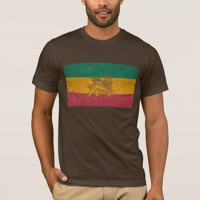 Rastafari flaggaVan Gogh stil T-shirt (Framsida)