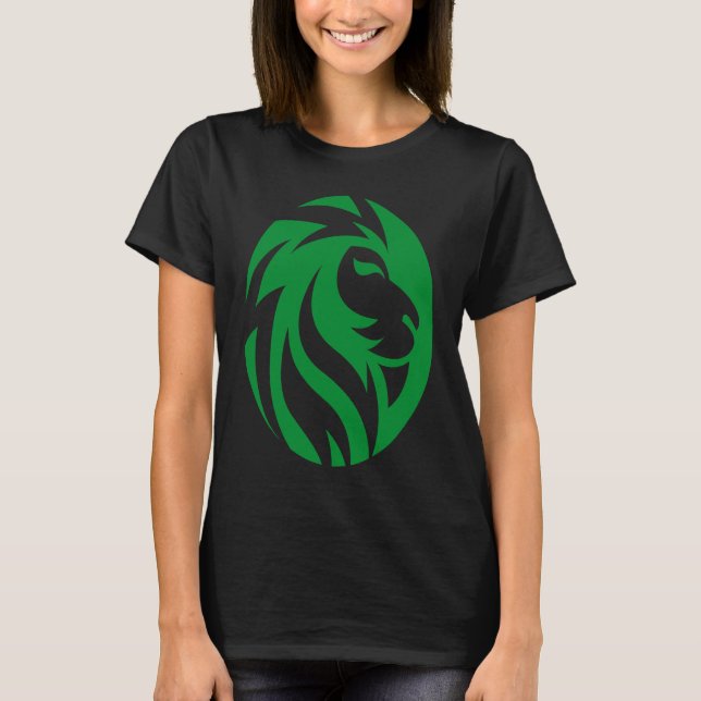 Rastafari Lejon Head Jamaica Souvenir Rasta Roots  T Shirt (Framsida)