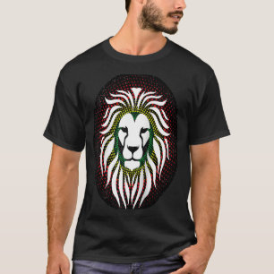 Rastafari Lejon Head Jamaica Souvenir Rasta Roots  T Shirt