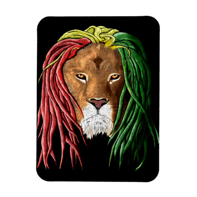 Rastafari Lejon Magnet (Vertikal)