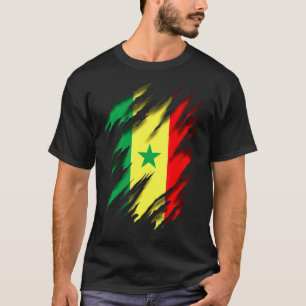 Rastafari Rasta Senegal Flagga T Shirt