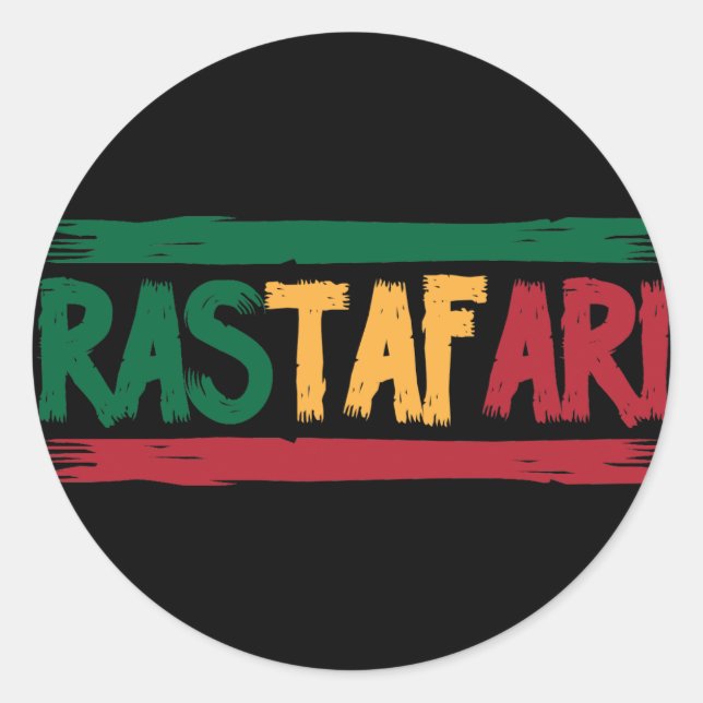 Rastafari Runt Klistermärke (Framsida)