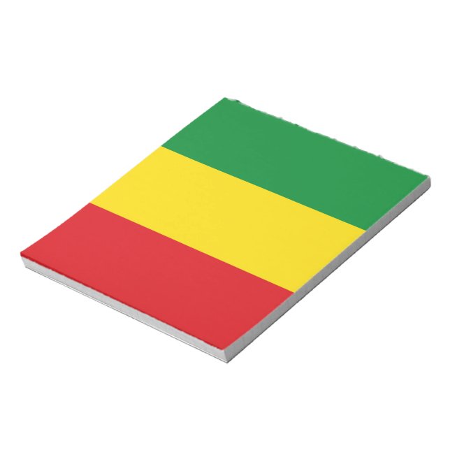 Rastafarian Flagga Rasta etiopian Anteckningsblock (Roterad)