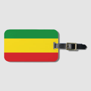Rastafarian Flagga Rasta etiopian Bagagebricka