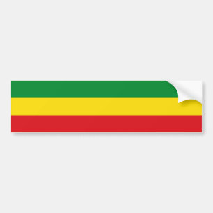 Rastafarian Flagga Rasta etiopian Bildekal