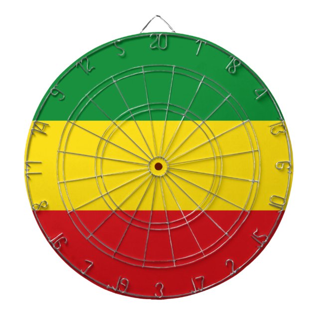 Rastafarian Flagga Rasta etiopian Darttavla (Framsidan)