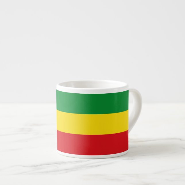Rastafarian Flagga Rasta etiopian Espressomugg (Framsida höger)
