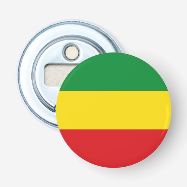 Rastafarian Flagga Rasta etiopian Flasköppnare (Framsidan)