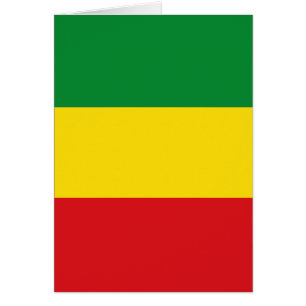 Rastafarian Flagga Rasta etiopian Hälsningskort