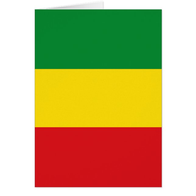 Rastafarian Flagga Rasta etiopian Hälsningskort (Framsidan)