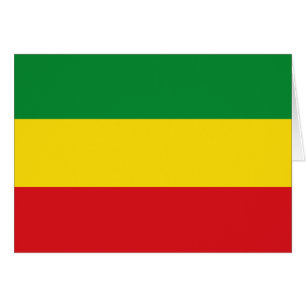 Rastafarian Flagga Rasta etiopian Hälsningskort