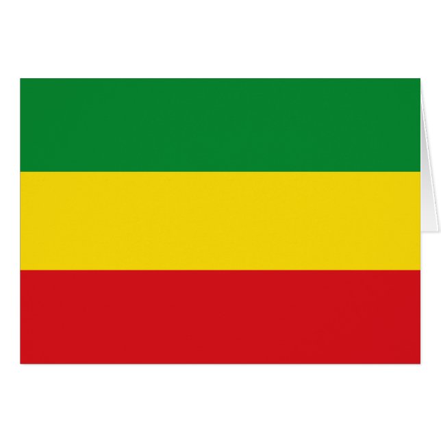 Rastafarian Flagga Rasta etiopian Hälsningskort (Framsidan Horizontal)