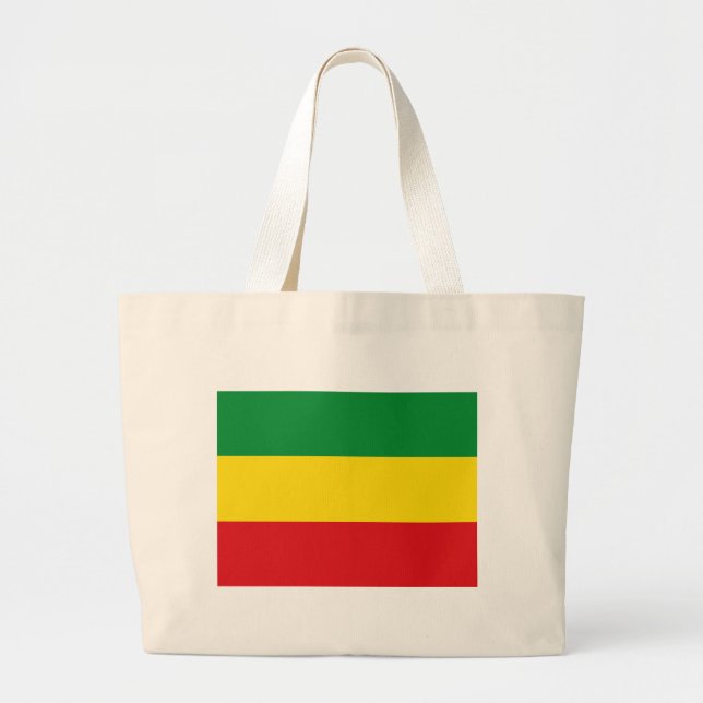 Rastafarian Flagga Rasta etiopian Jumbo Tygkasse (Framsidan)