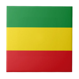 Rastafarian Flagga Rasta etiopian Kakelplatta