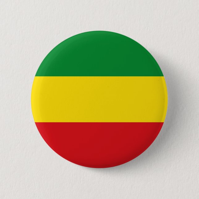 Rastafarian Flagga Rasta etiopian Knapp (Framsida)