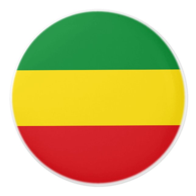 Rastafarian Flagga Rasta etiopian Knopp (Framsidan)