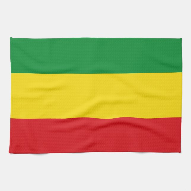 Rastafarian Flagga Rasta etiopian Kökshandduk (Horisontell)
