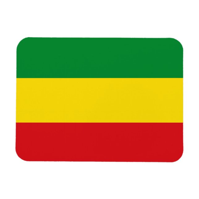Rastafarian Flagga Rasta etiopian Magnet (Horisontell)
