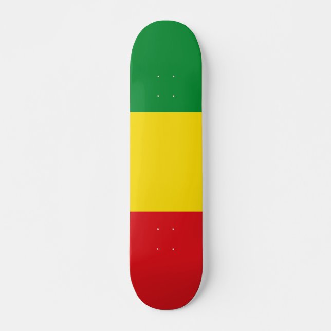 Rastafarian Flagga Rasta etiopian Mini Skateboard Bräda 18,5 Cm (Framsida)