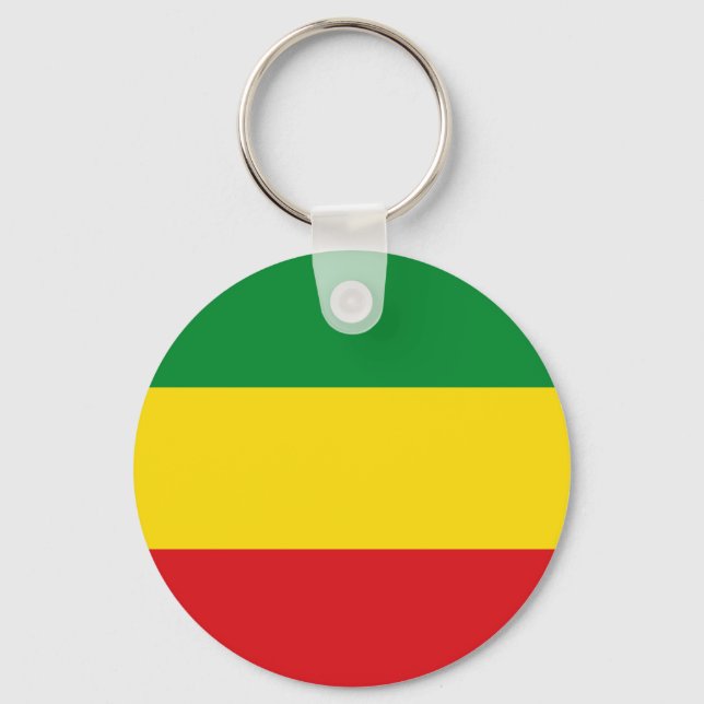 Rastafarian Flagga Rasta etiopian Nyckelring (Framsida)