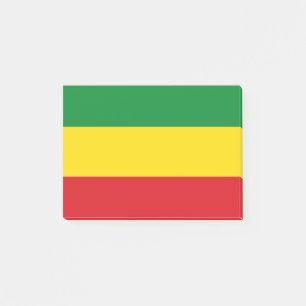 Rastafarian Flagga Rasta etiopian Post-it Block