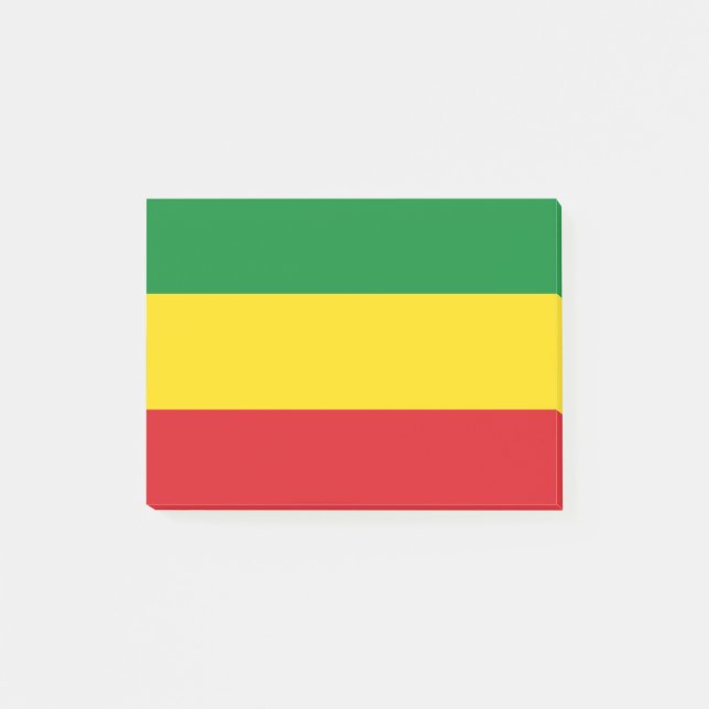 Rastafarian Flagga Rasta etiopian Post-it Block (Framsida)