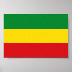 Rastafarian Flagga Rasta etiopian Poster