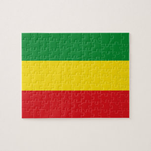 Rastafarian Flagga Rasta etiopian Pussel