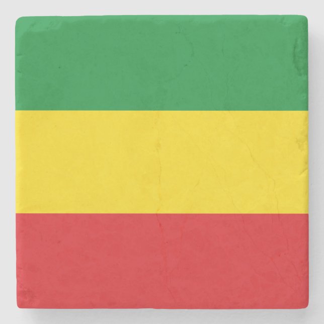Rastafarian Flagga Rasta etiopian Stenunderlägg (Framsidan)