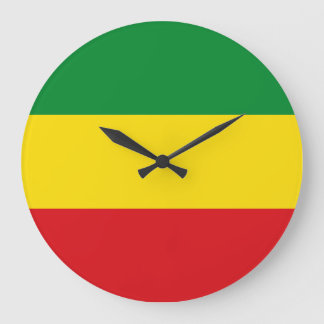Rastafarian Flagga Rasta etiopian Stor Klocka