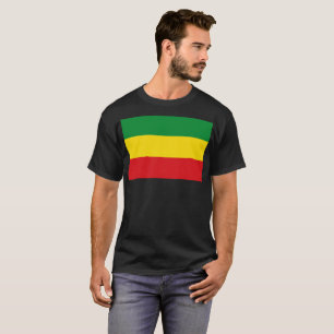 Rastafarian Flagga Rasta etiopian T Shirt