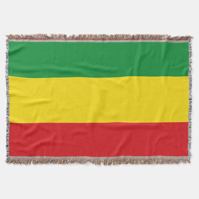 Rastafarian Flagga Rasta Etiopien Filt (Framsidan)