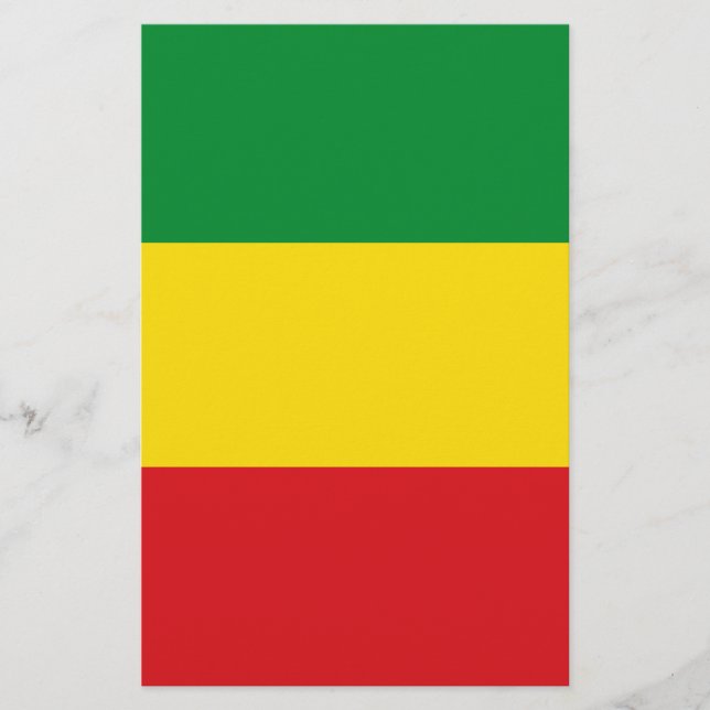 Rastafarian Flagga Rasta Etiopien Flygblad (Framsidan)