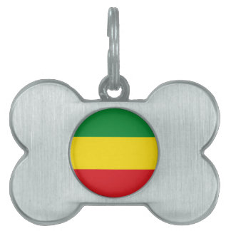 Rastafarian Flagga Rasta Etiopien ID-bricka Husdjur