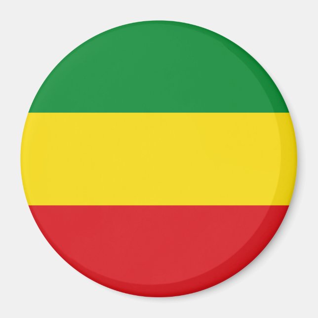 Rastafarian Flagga Rasta Etiopien Magnet (Framsidan)
