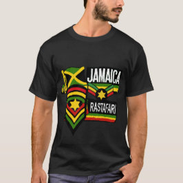 Rastafarian för ReggaeRasta svart T-tröja färger Tee