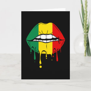 Rastafarian Jamaica Läppar Kort
