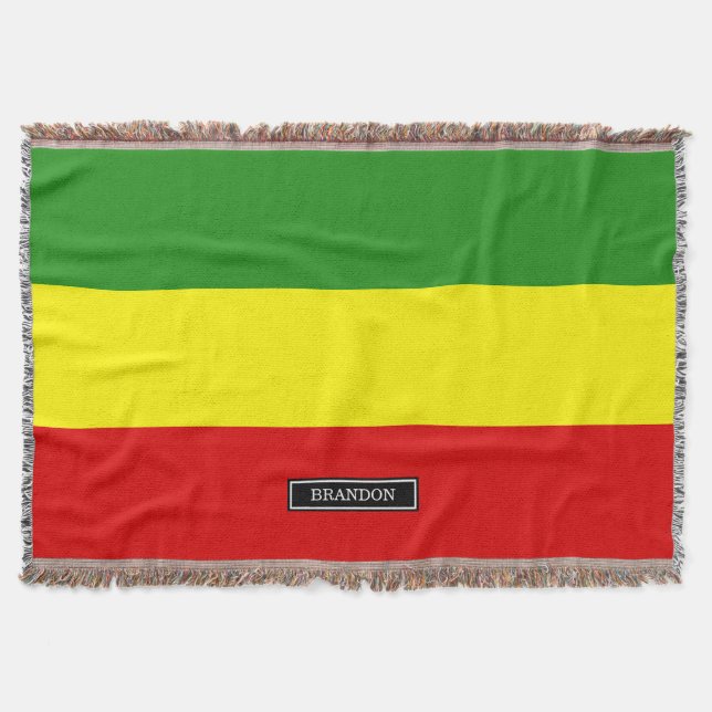Rastafarian prideflagga filt (Framsidan)