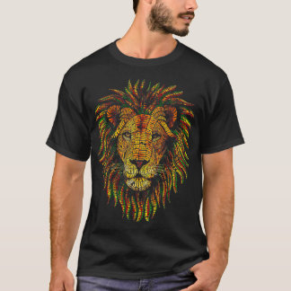 Rastafarian Red Yellow Green Rasta Apparel Lion of T Shirt
