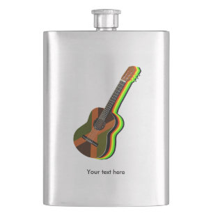 Rastafarian Reggae Guitar Jamaican Flagga Fickplunta