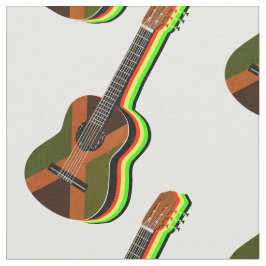 Rastafarian Reggae Guitar Jamaican Flagga Tyg