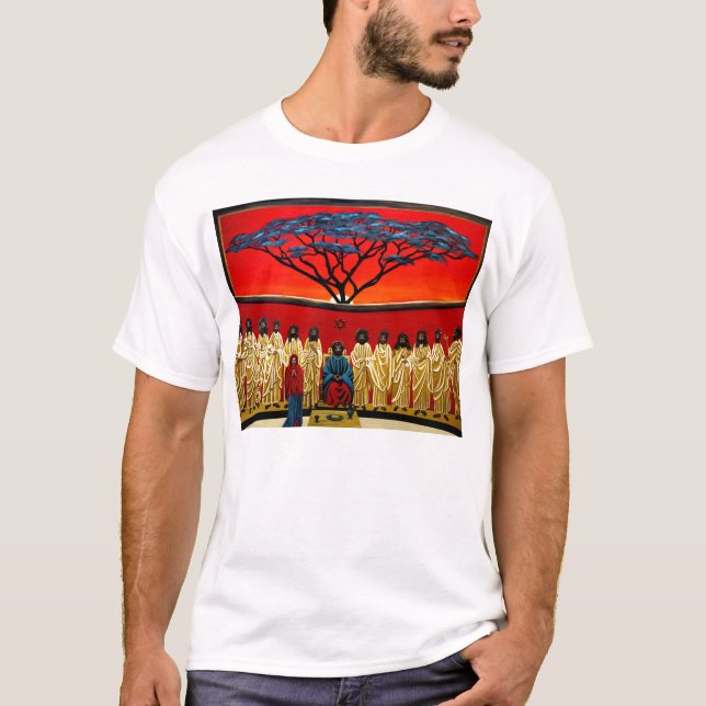 Rastafarian sist kvällsmål t shirt (Framsida)