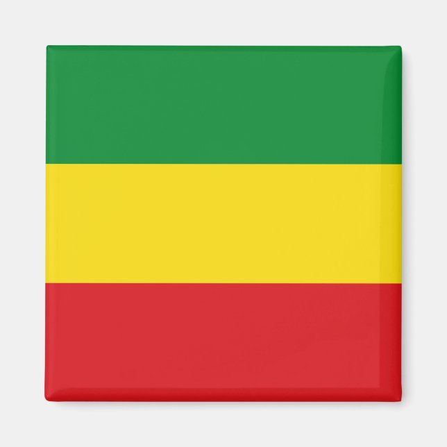 Rastafarianflagg Rasta Etiopien Magnet (Framsidan)